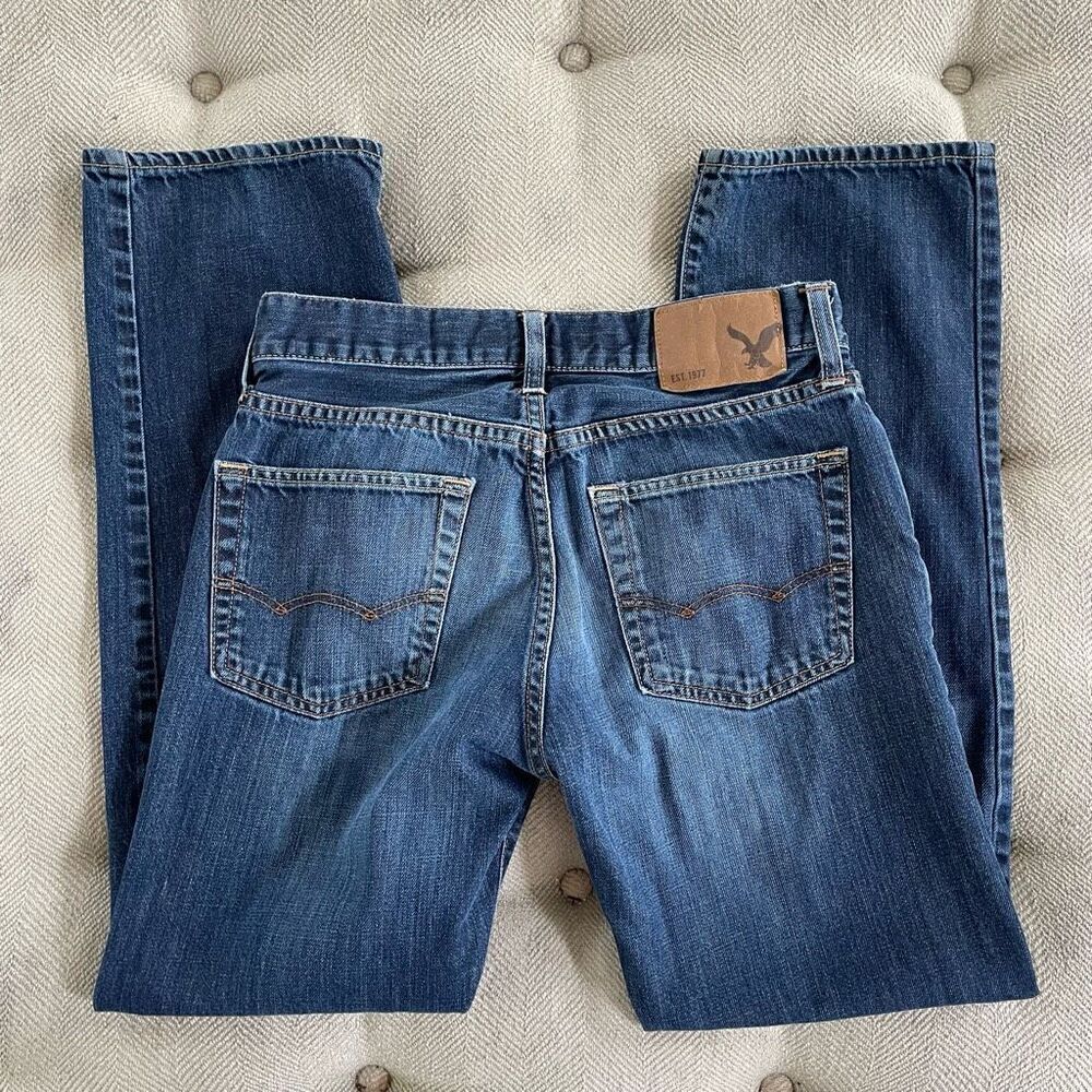 American Eagle Original Straight Leg Blue Jeans 29 x 32 30 - Picture 4 of 7